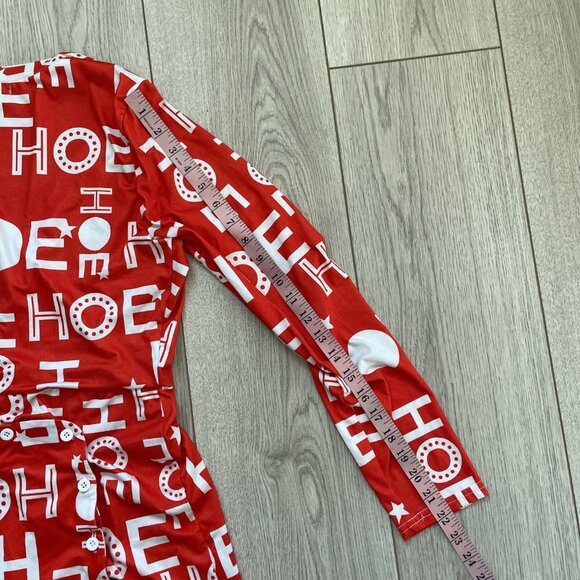 CBR One Piece Jumpsuit Women Large Red Long Sleeve Front Buttons Down - Picture 14 of 16